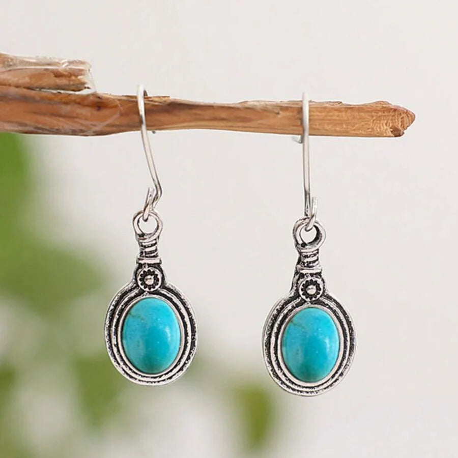 Western Style Turquoise Drop Earrings
