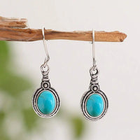 Western Style Turquoise Drop Earrings