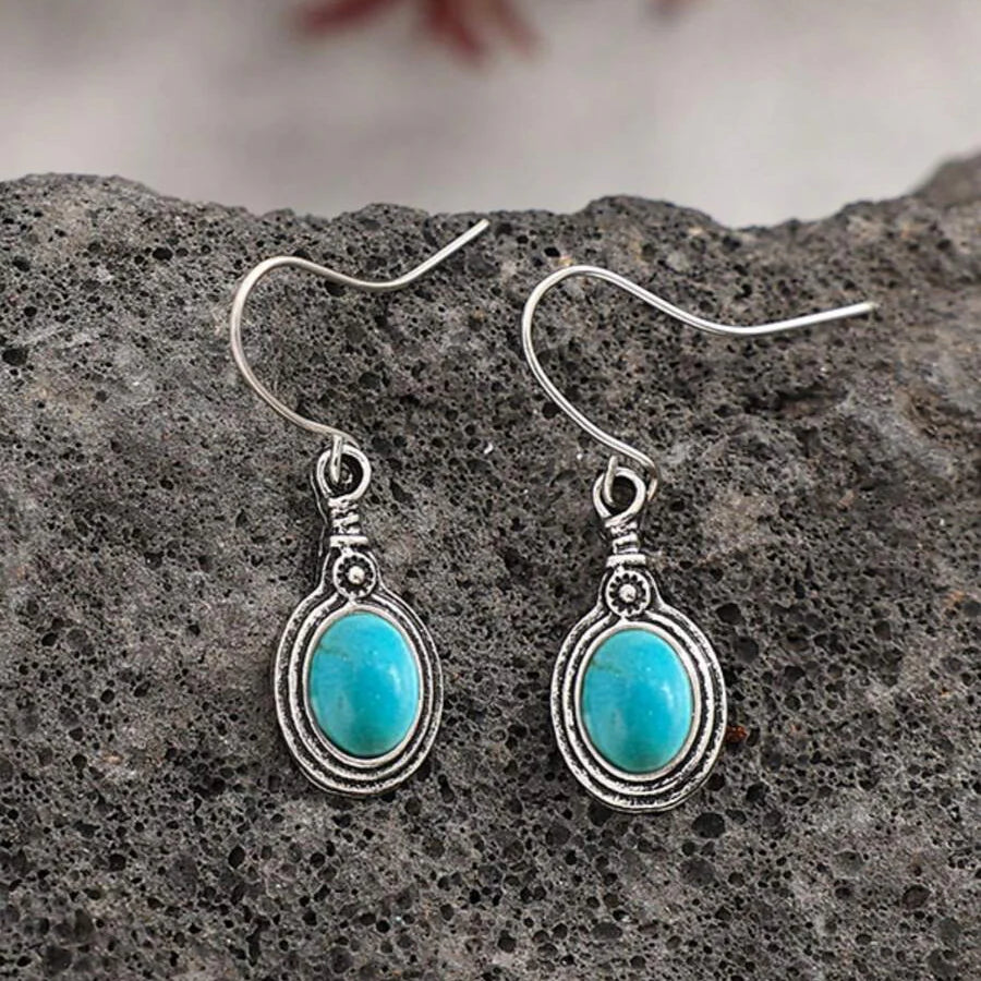 Western Style Turquoise Drop Earrings