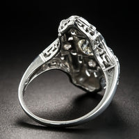 Vintage Diamond Inspired Silver Plated Ring