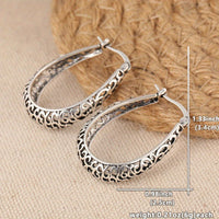 Elegant Retro Scroll Hoop Earrings