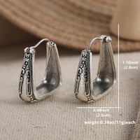 Ethnic Boho Style Geometric Vintage Hoop Earrings