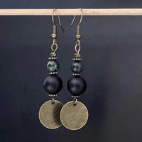 Bohemian Antique Bronze Beaded Dangle Drop Earrings