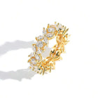 Shiny Horse Eye Shaped Zirconia Inlaid Ring