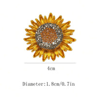 Vintage Style Cubic Zirconia Embellished Sunflower Ring