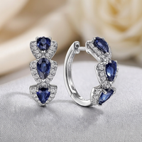 Royal Sapphire Crest Earrings