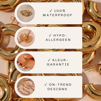 Lisa Chunky Earrings Gold 50 mm
