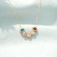 Tears of Joy Teardrop Family Birthstone Necklace