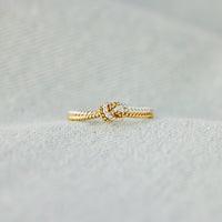 Handcrafted Mother & Daughter Bond Two Strand Knot Ring