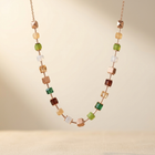 Bohemian Colorful Square Stone Beaded Necklace