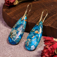 Bohemian Blue Multicolor Natural Stone Earrings