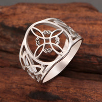 Vintage Stylish Cross Celtic Button Ring
