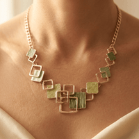 Boho Luxury Necklace Earrings Jewelry Set