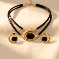 Bohemian Style Easy Geometric Necklace Bracelet Set