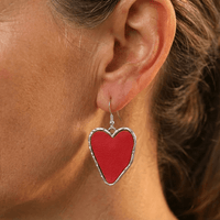 Bohemian Heart Shaped Drop Pendant Earrings