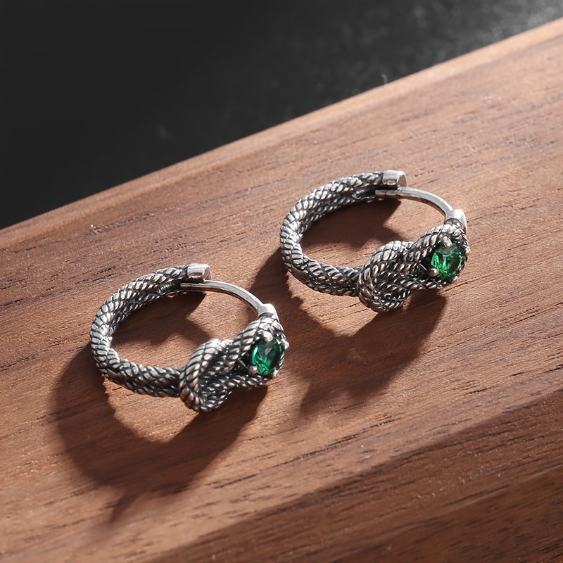 Vintage Style Green Cubic Zircon Earrings