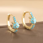 Vintage Turtle Earrings with Synthetic Turquoise
