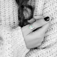 Vintage Bohemian Turquoise Statement Band Ring