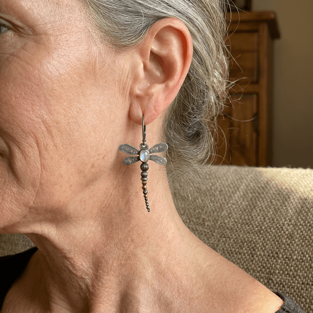 Dagny moonstone earrings