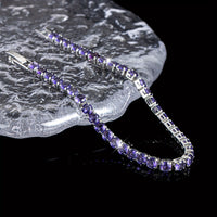 Elegant Boho Purple Zirconia Crystal Tennis Bracelet