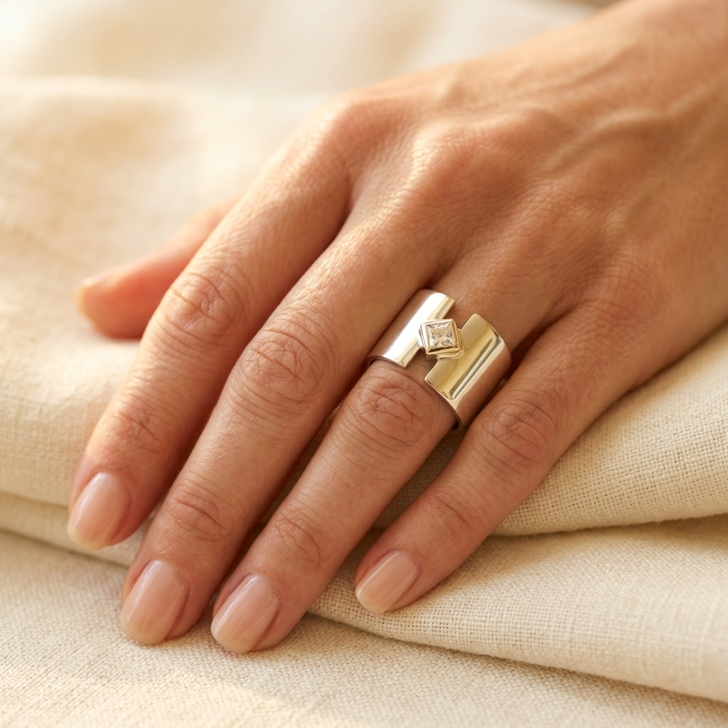 Vintage Cocktail Square Ring