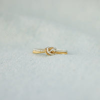 Handcrafted Mother & Daughter Bond Two Strand Knot Ring