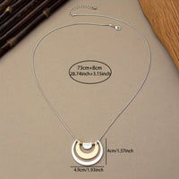Modern Mixed-Metal Abstract Pendant Necklace