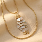 Coastal Cream Shell Tassel Rope Necklace