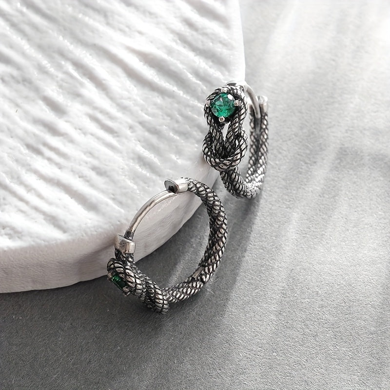 Vintage Style Green Cubic Zircon Earrings