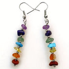 Boho Colorful Natural Gemstone Drop Earrings