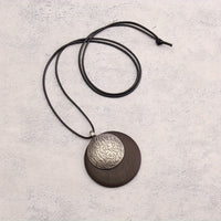 Bohemian Retro Style Spiral Medallion Pendant Long Necklace