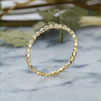 Classic Simple Zirconia Diamond Accent Gold Plated Ring