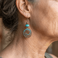 Rustic Patina Spiral Earrings