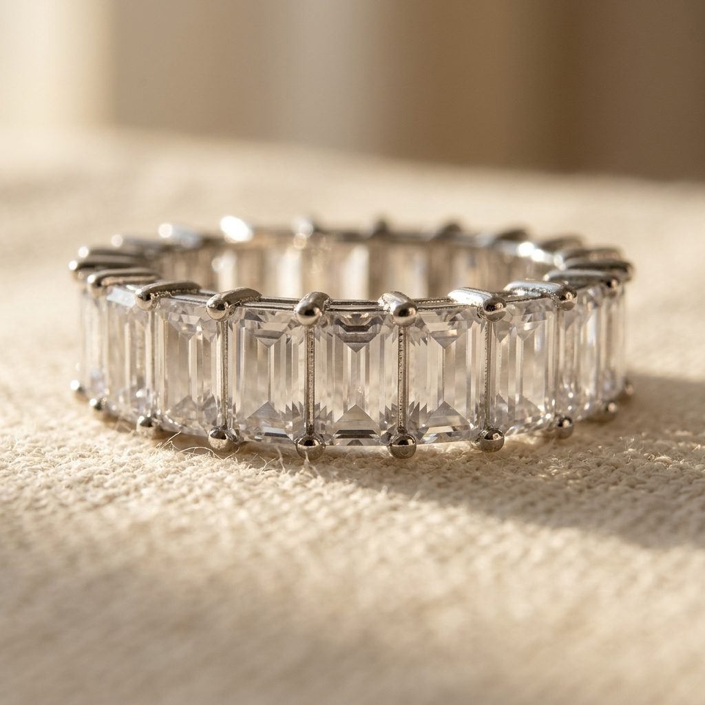 Vintage Cubic Zirconia April Birthstone Ring