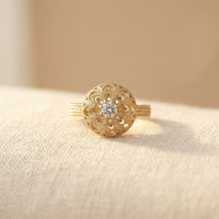 Elara Golden Pearl Ring