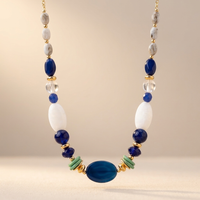 Elegant Geometric Irregular Bead Necklace
