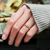 Handcrafted Mother & Daughter Bond Two Strand Knot Ring