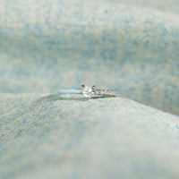 Timeless Heart-Cut Half Enamel Ring