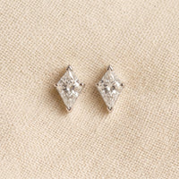 Kite Cut Diamond Stud Earrings