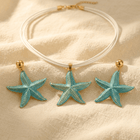Summer Multicolor Enamel Necklace Earrings Set