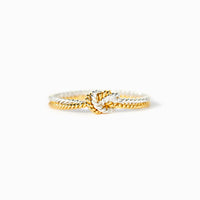 Handcrafted Mother & Daughter Bond Two Strand Knot Ring