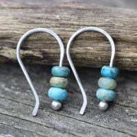 Handcrafted Turquoise Bead Drop Earrings