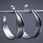 Vintage Hammered Handmade Hoop Earrings