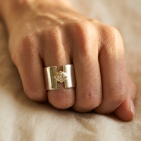 Vintage Cocktail Square Ring