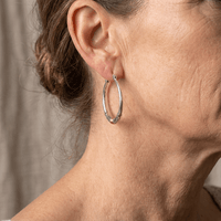 Two-Tone Bohemian Hoop Earrings