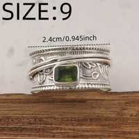 Geometric Design Silver Plated Ring with Zirconia Stone