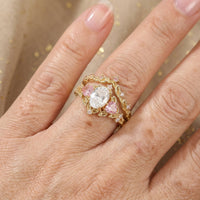 Romantic Pink Zirconia Rose Gold Ring