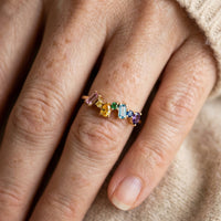 Art Deco Geometric Cubic Zirconia Gold Ring