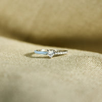 Timeless Heart-Cut Half Enamel Ring