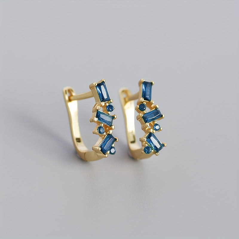 Simple U-Shaped Gold Hoop Earrings